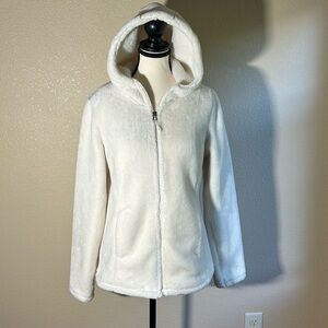 32 degrees Heat Women's Plush Light Cream Zipper Jacket Size Medium